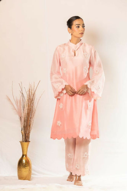 Timaraa Rose Whisper Pink Ombre Shaded Co-Ord Set - Dista