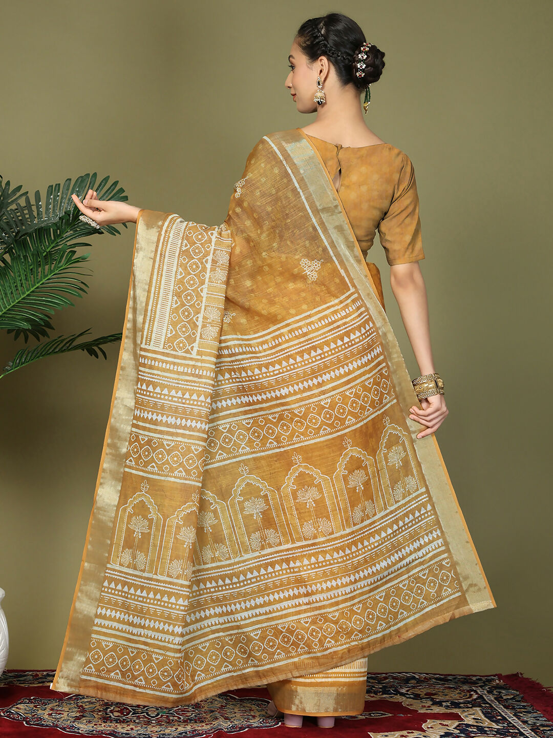 Astita Cotton Golden Saree