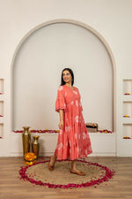 Thumbnail for Joban Fashion Pink Tie & Dye Cotton Dress - Distacart