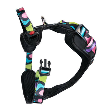 Waggety Adjustable Full Body Dog Harness - Comfortable Fit, Lightweight Polyester, Black - Dista