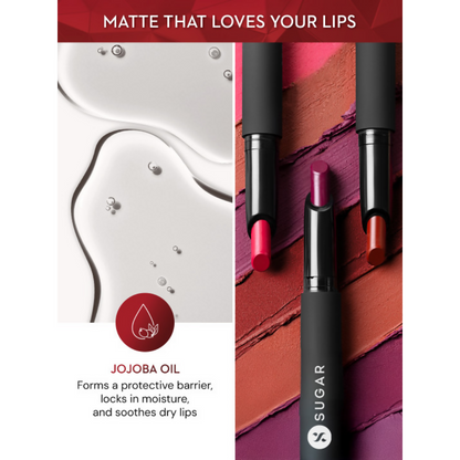 Sugar Cosmetics Matte Attack Transferproof Lipstick - 14 Caffeine Bandit - Dista