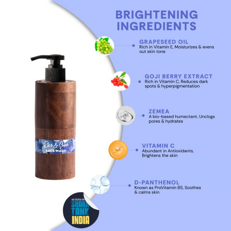Mintree Certified Organic & Vegan Rise & Shine Brightening Face Wash - Distacart