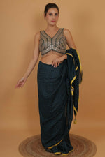 Thumbnail for Joban Fashion Silk Zari And Sequence Work Padded Blouse - Green