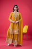 Teeya Creation Yellow Color Faux georgette Embroidery Work Sharara Set - Distacart