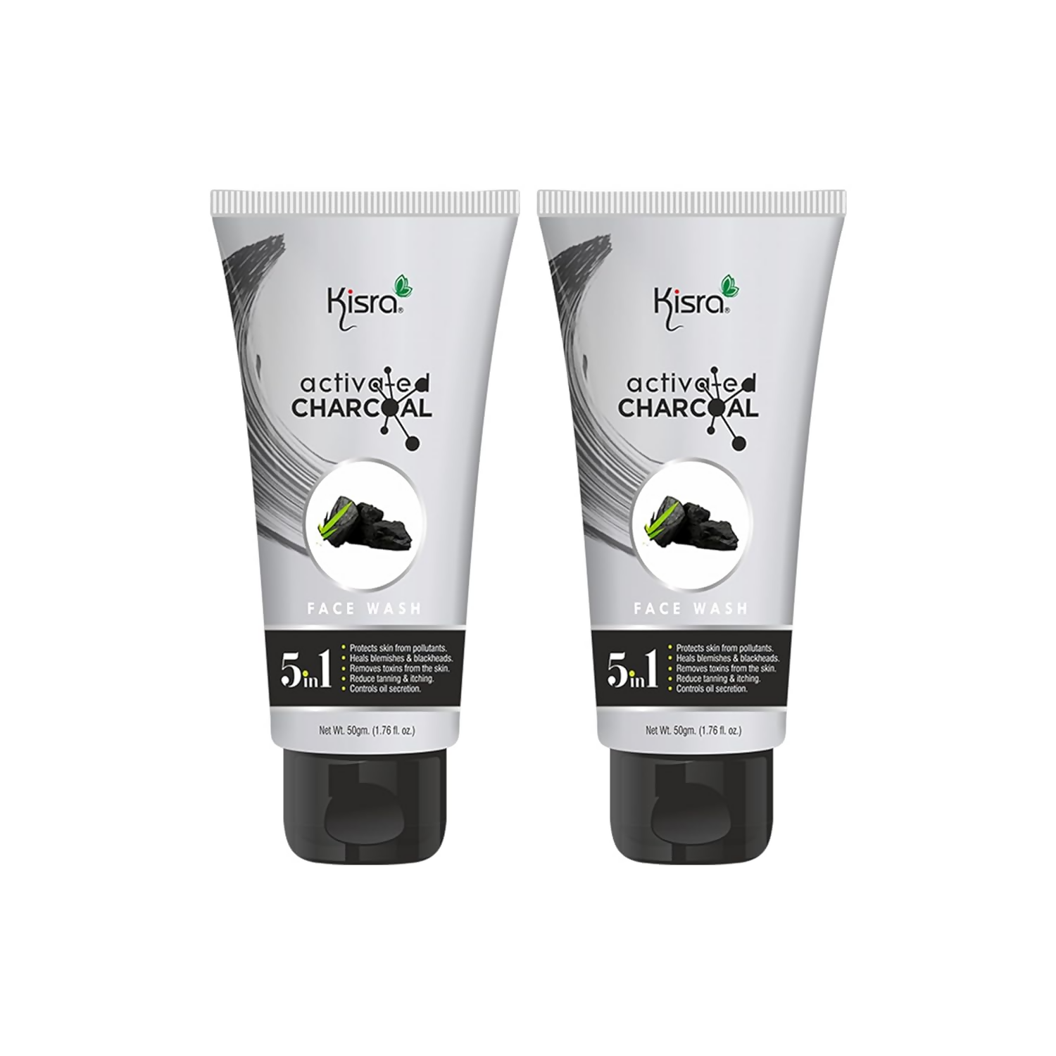 Kisra Activated Charcoal Anti-Pollution Face Wash - Distacart