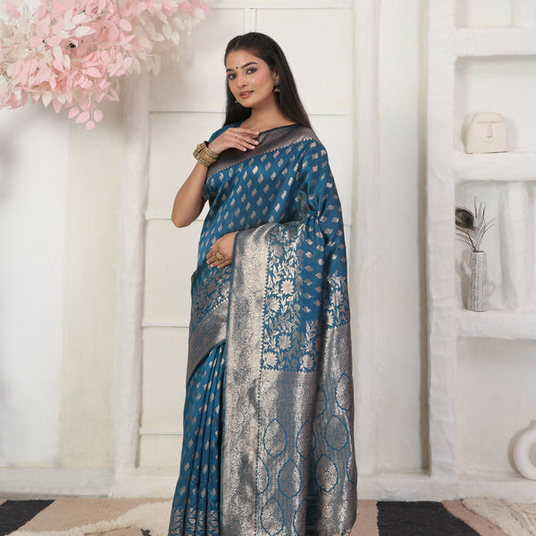 Astita Lichi Silk Light Pink Saree