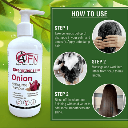 AFN Aqua Fresh New York Onion Fenugreek Shampoo - Distacart