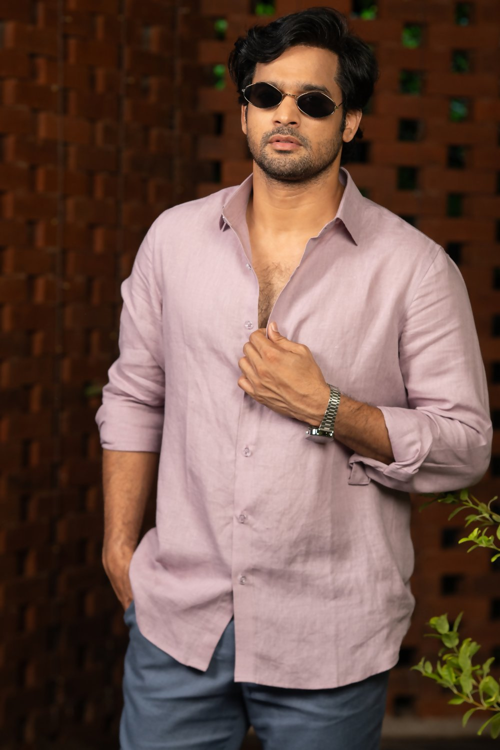 Linen Pink Seafoam Serenity Shirt By Hilo Design