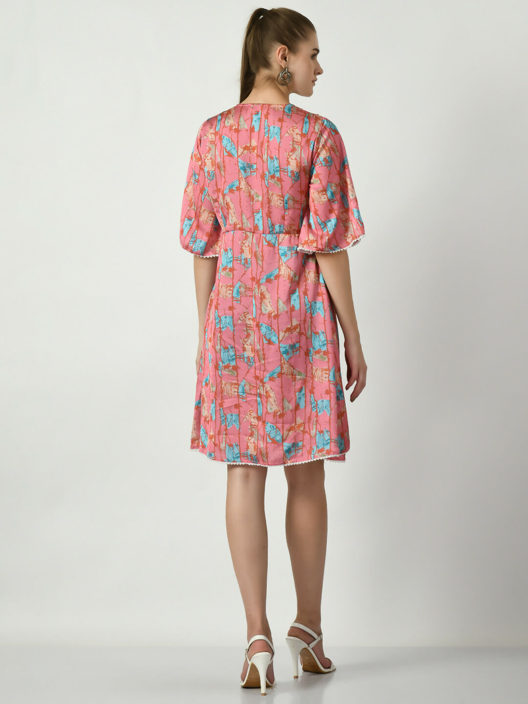 Myshka Women's Pink Printed Dress - Distacart