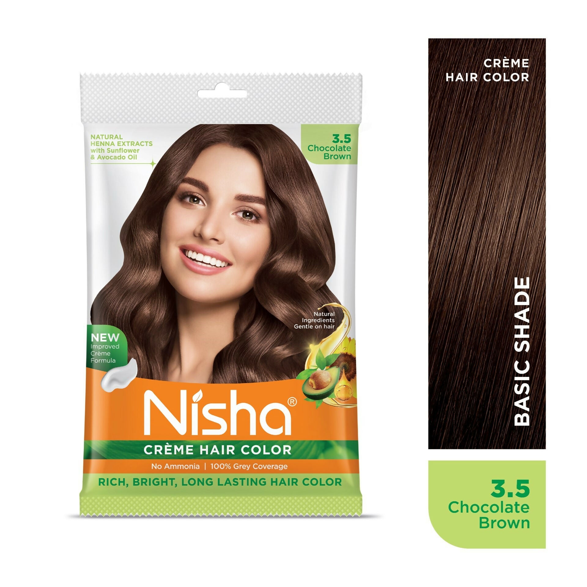Nisha Creme Hair Color for Women - Chocolate Brown - Distacart