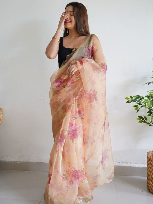 Anouk Floral Printed Saree