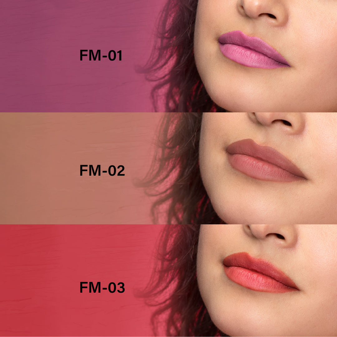 Baked Beauty My Crayon Forget Me Not Super Matte Lip Cream Lipsticks (Set of 3)
