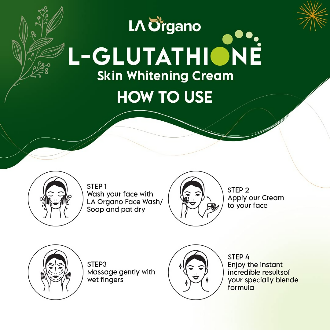 LA Organo L-Glutathione Cream For Skin Whitening - Distacart