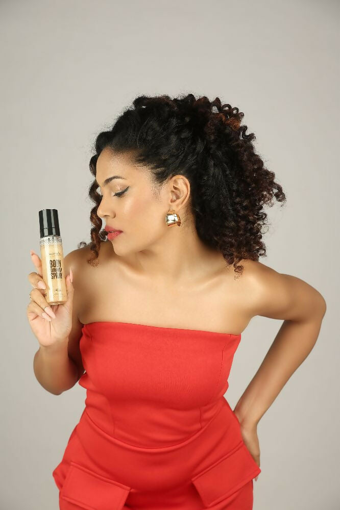 Ammoha Cosmetics Golden Body Shimmer Spray with aloe vera extract - Distacart