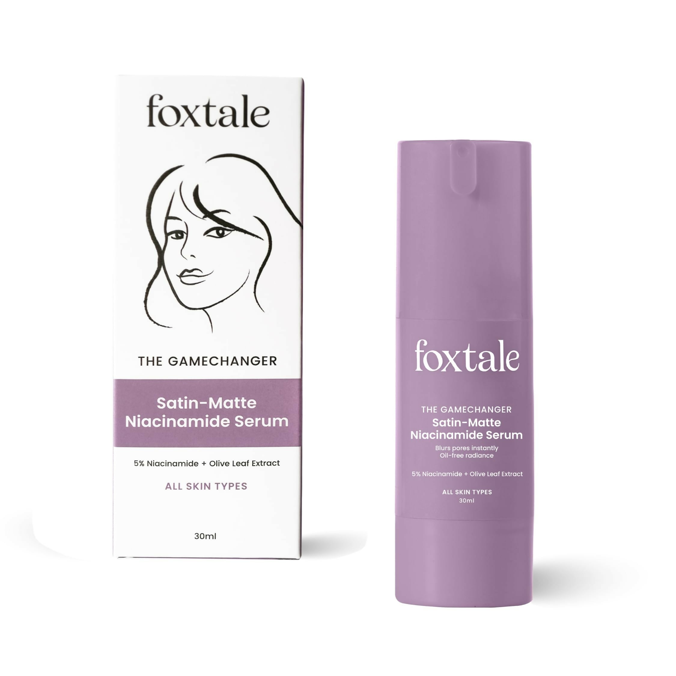 Foxtale 5% Niacinamide Face Serum - Fades Blemishes & Acne Marks, Reduce Dark Spots, Controls Oil and Brightens Skin - Distacart