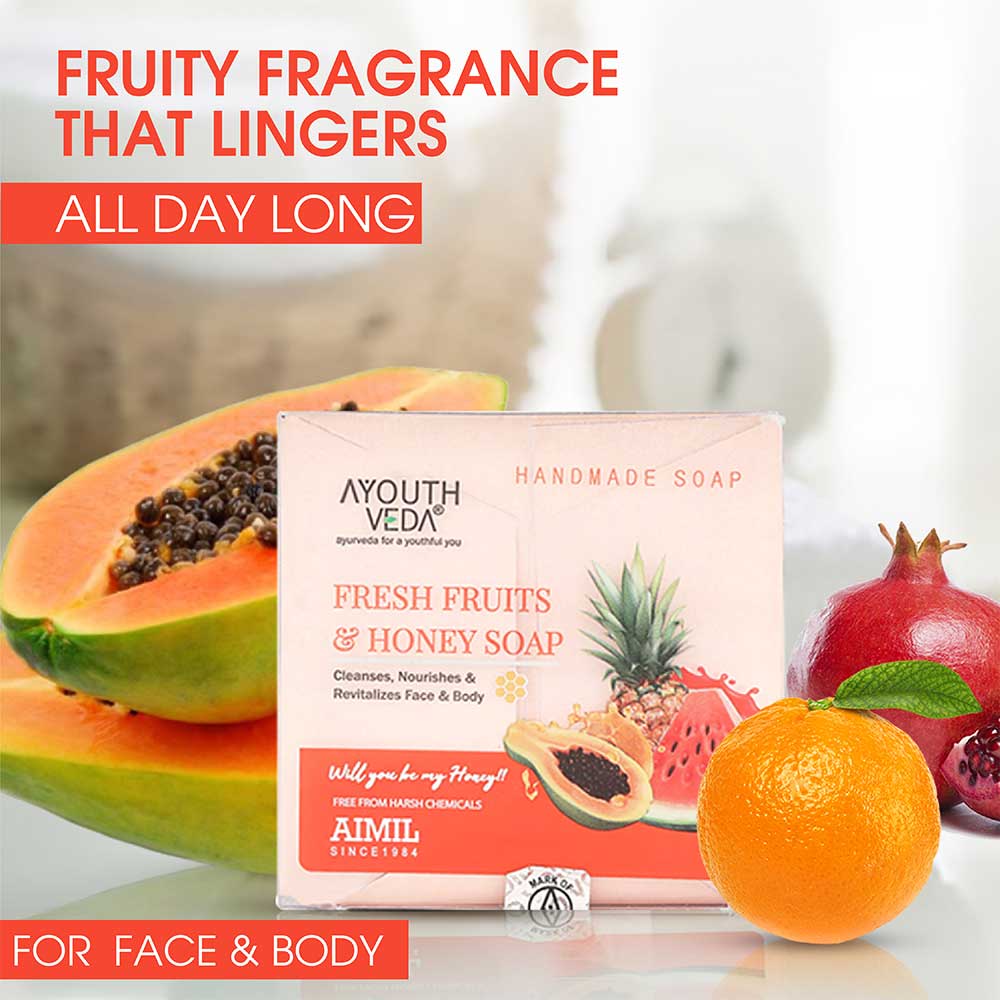 Aimil Ayouthveda Fresh Fruits & Honey Soap