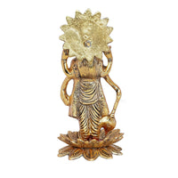 Thumbnail for Kridaykraft Gold Plated Narayan/Vishnu Standing On Lotus Metal Statue - Distacart