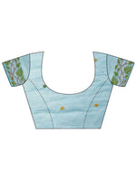 Thumbnail for Astita Linen Cotton Sky Blue Saree