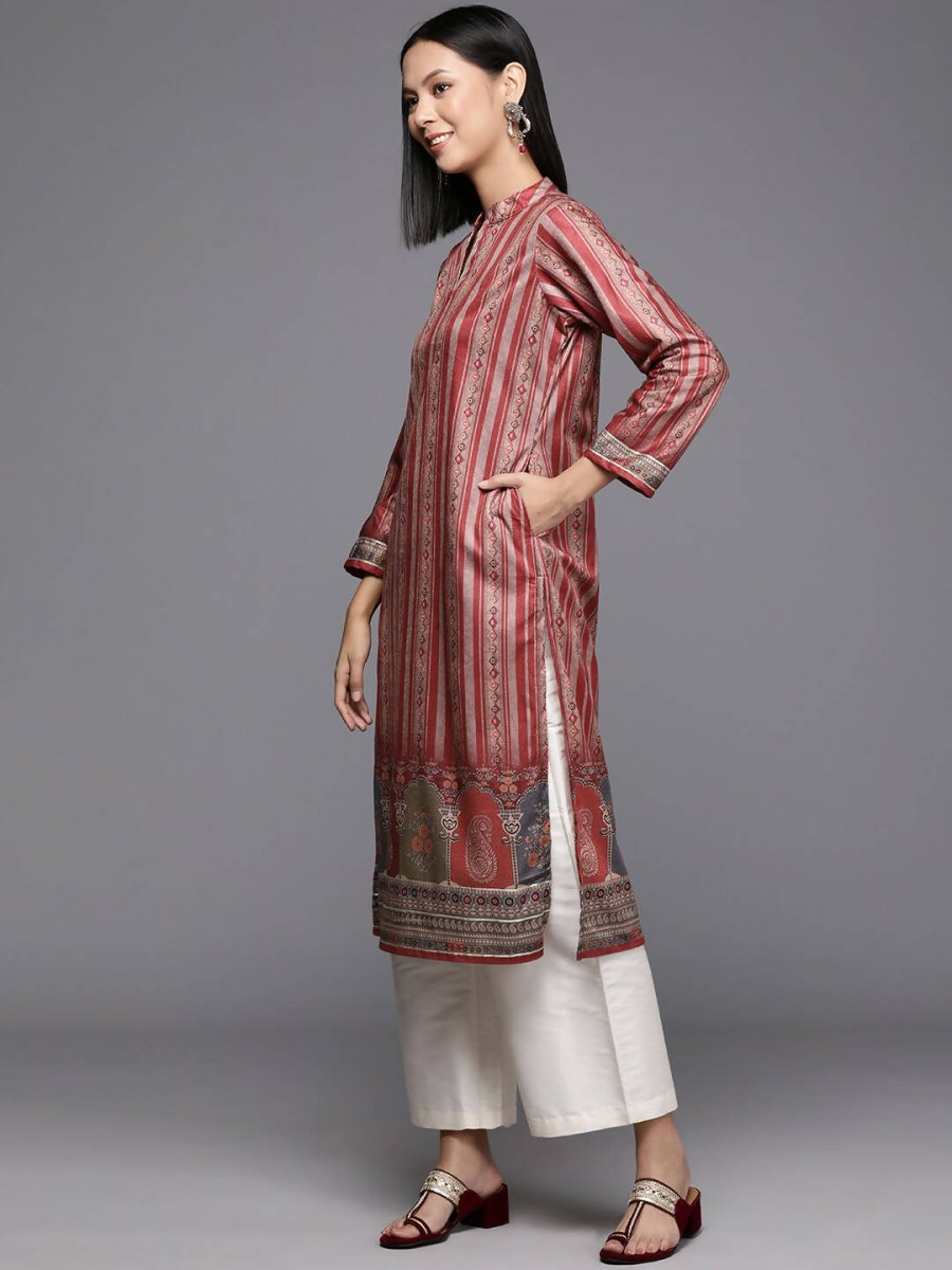 Ahalyaa Women's Traditional wear Kurta - Maroon - Distacart