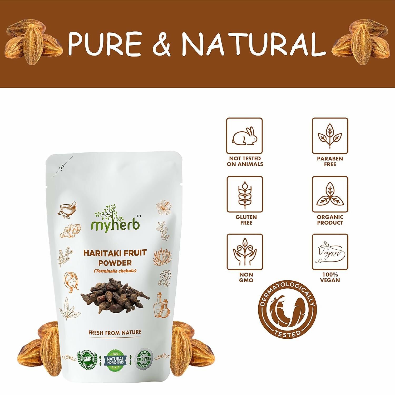 Myherb Natural Organic Haritaki Powder - Distacart