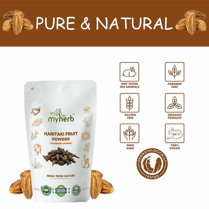 Myherb Natural Organic Haritaki Powder - Distacart