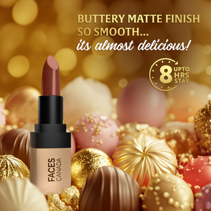 Faces Canada Comfy Matte Velvet Touch Lipstick - Cocoa Truffle 06 - Distacart