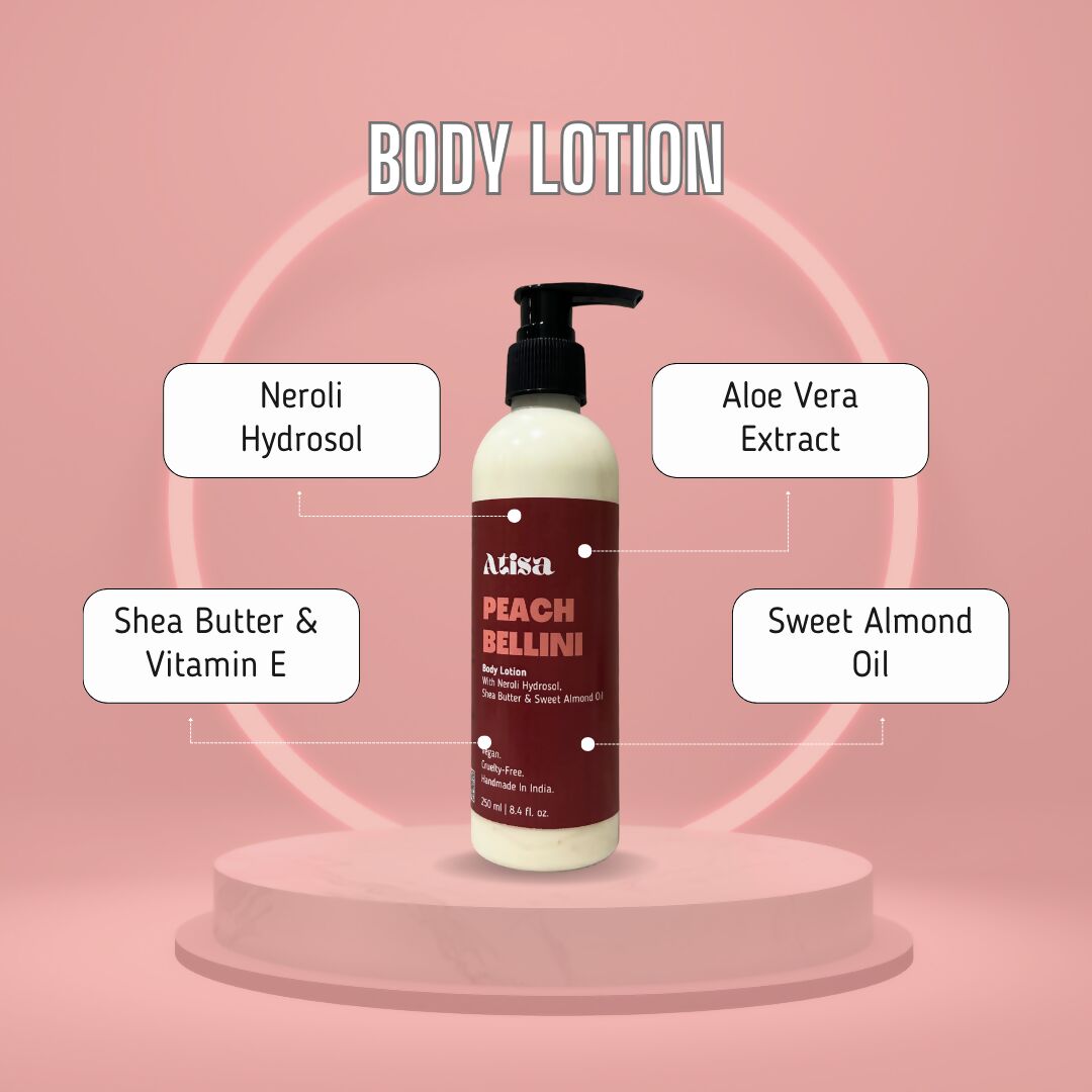 Atisa Peach Bellini Body Lotion - Distacart