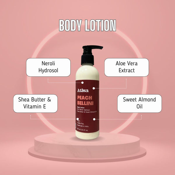Atisa Peach Bellini Body Lotion - Distacart