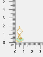 Thumbnail for Ruby Raang Diamond Pearl Dangling Earrings