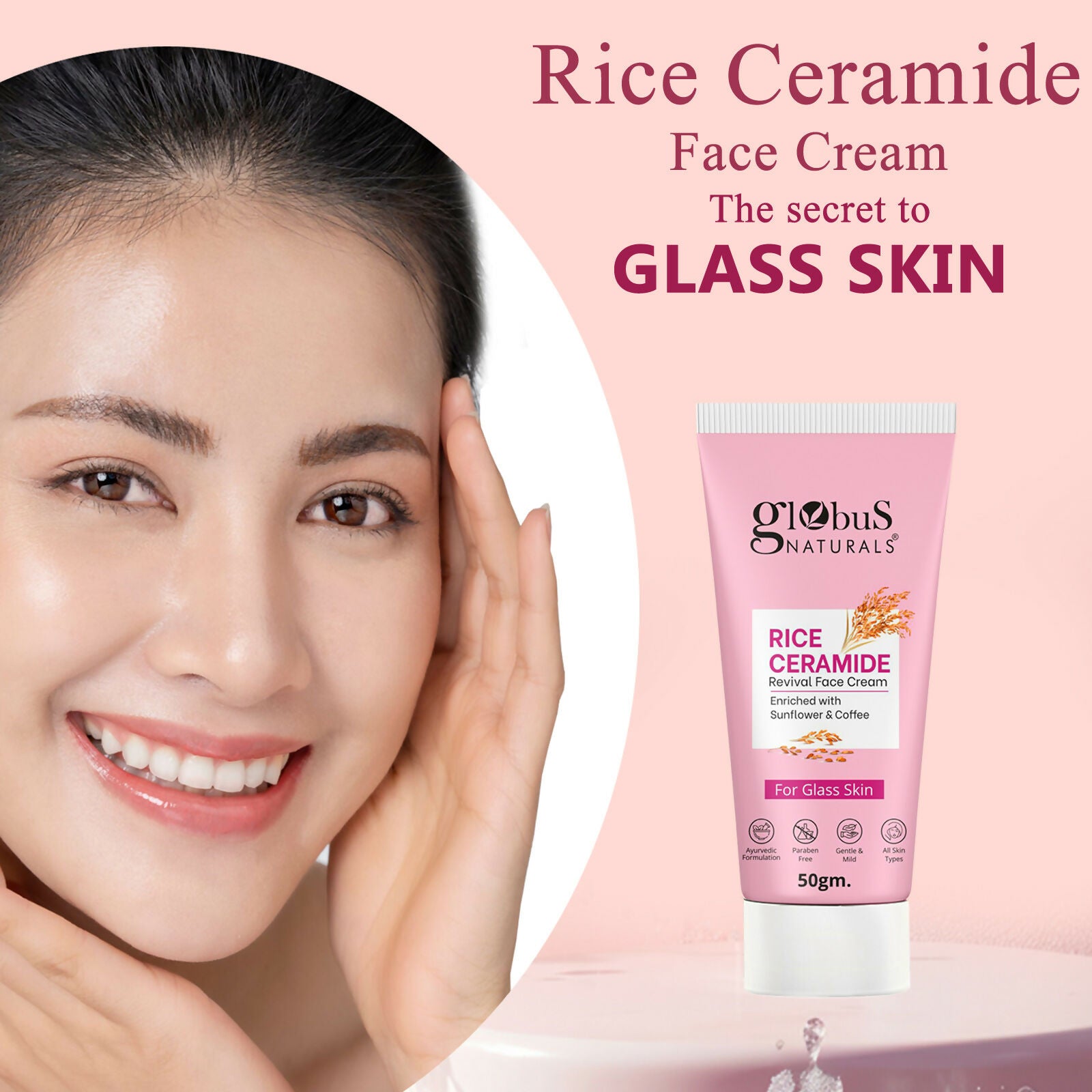 Globus Naturals Rice Ceramide Revival Face Cream