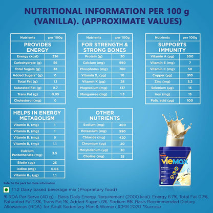 Complan Viemax - Scientifically Designed Nutrition For Adults (Vanilla Flavour) - Distacart