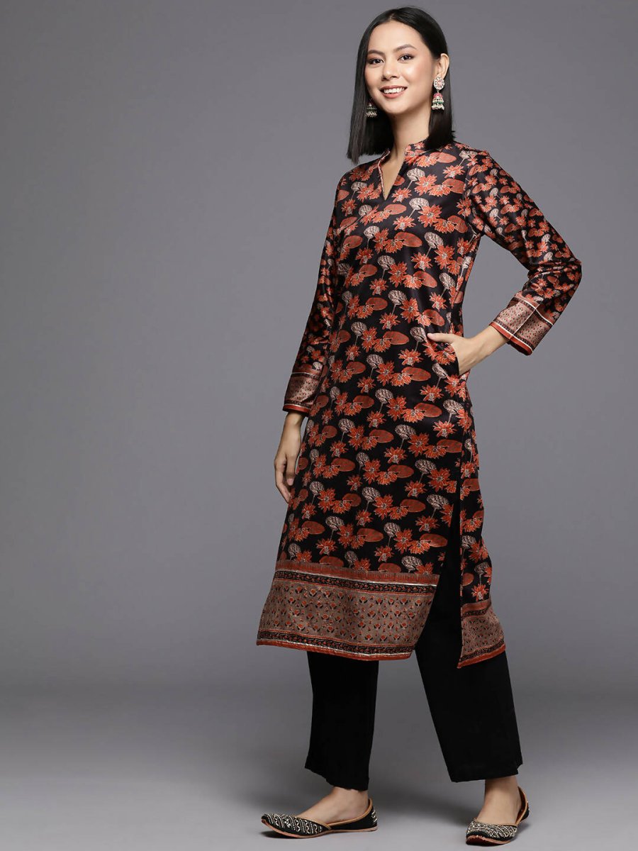 Ahalyaa Women's Traditional wear Kurta - Black - Distacart