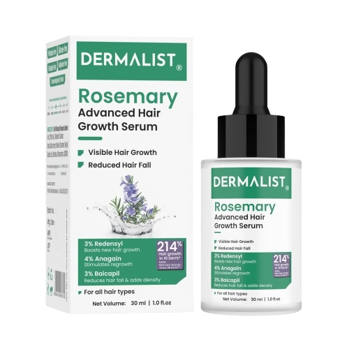 Dermalist Rosemary Hair Growth Serum with 3% Redensyl, 4% AnaGain & 3% Baicapil - Distacart