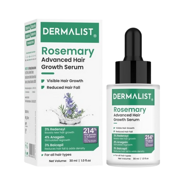 Dermalist Rosemary Hair Growth Serum with 3% Redensyl, 4% AnaGain & 3% Baicapil - Distacart