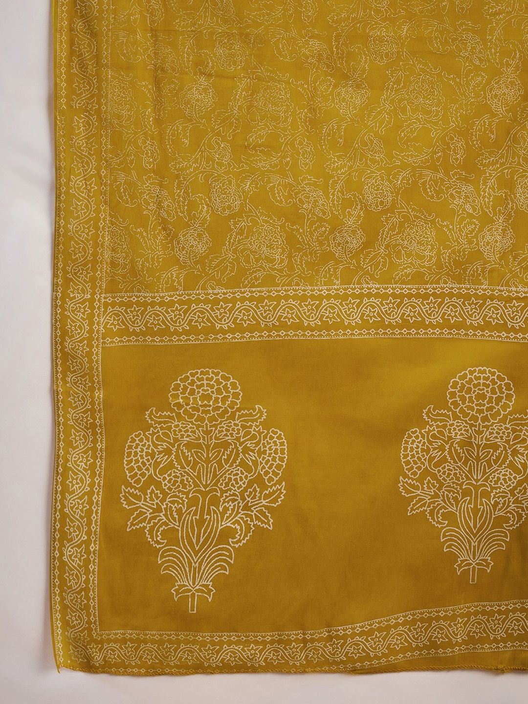 Sangria Printed Pure Cotton Straight Kurta , Trouser & Dupatta Set