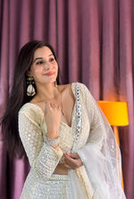 Thumbnail for Lehenga Mart Designer Bollywood Style Wedding Wear Lehenga Choli - White
