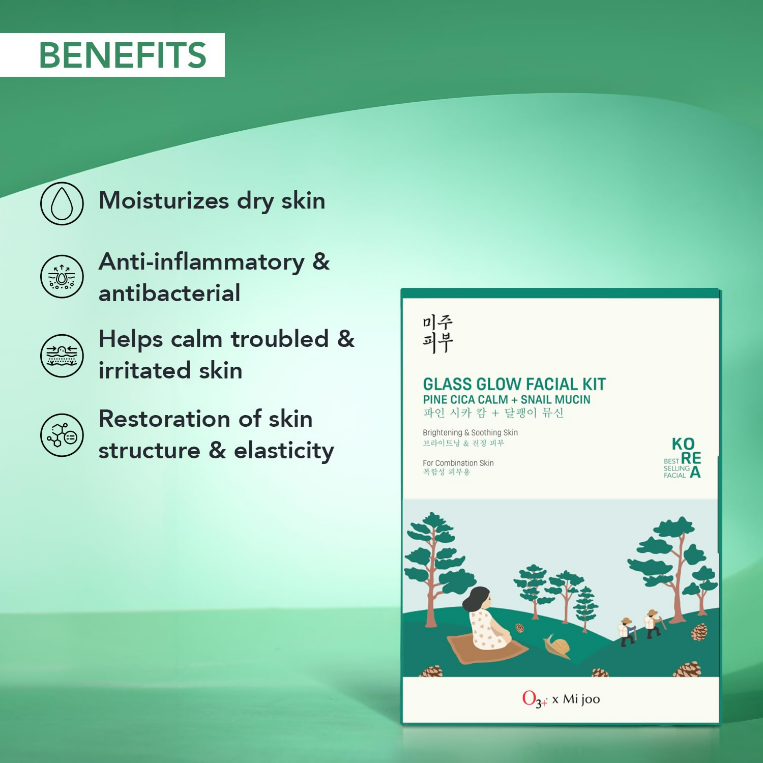 Professional O3+ Mijoo Korea Glass Glow Facial Kit