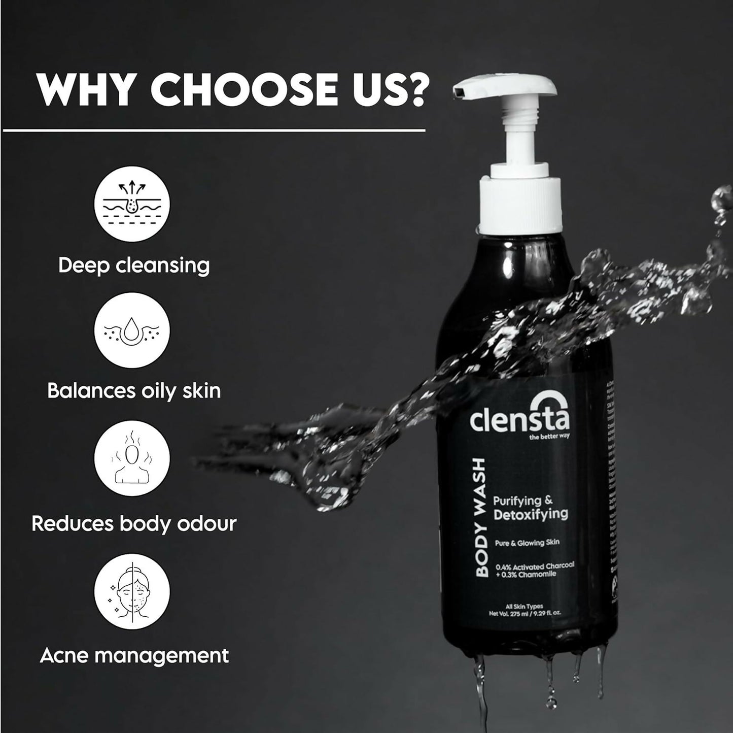 Clensta Purifying & Detoxifying Body Wash - Distacart