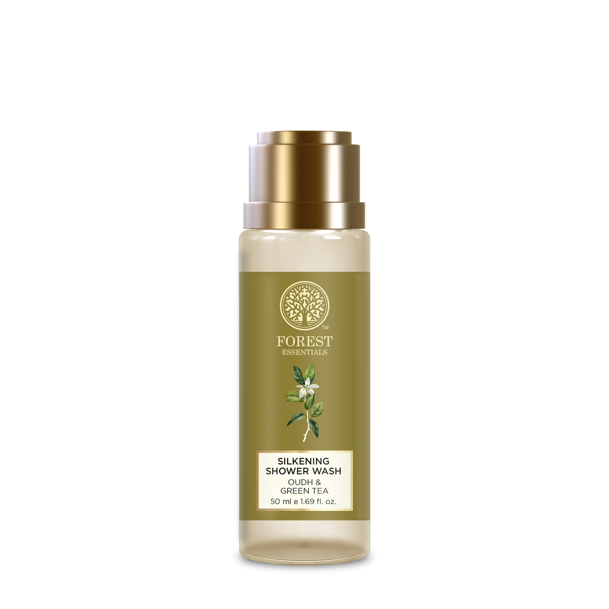Forest Essentials Travel Size Silkening Shower Wash Oudh & Green Tea - Distacart