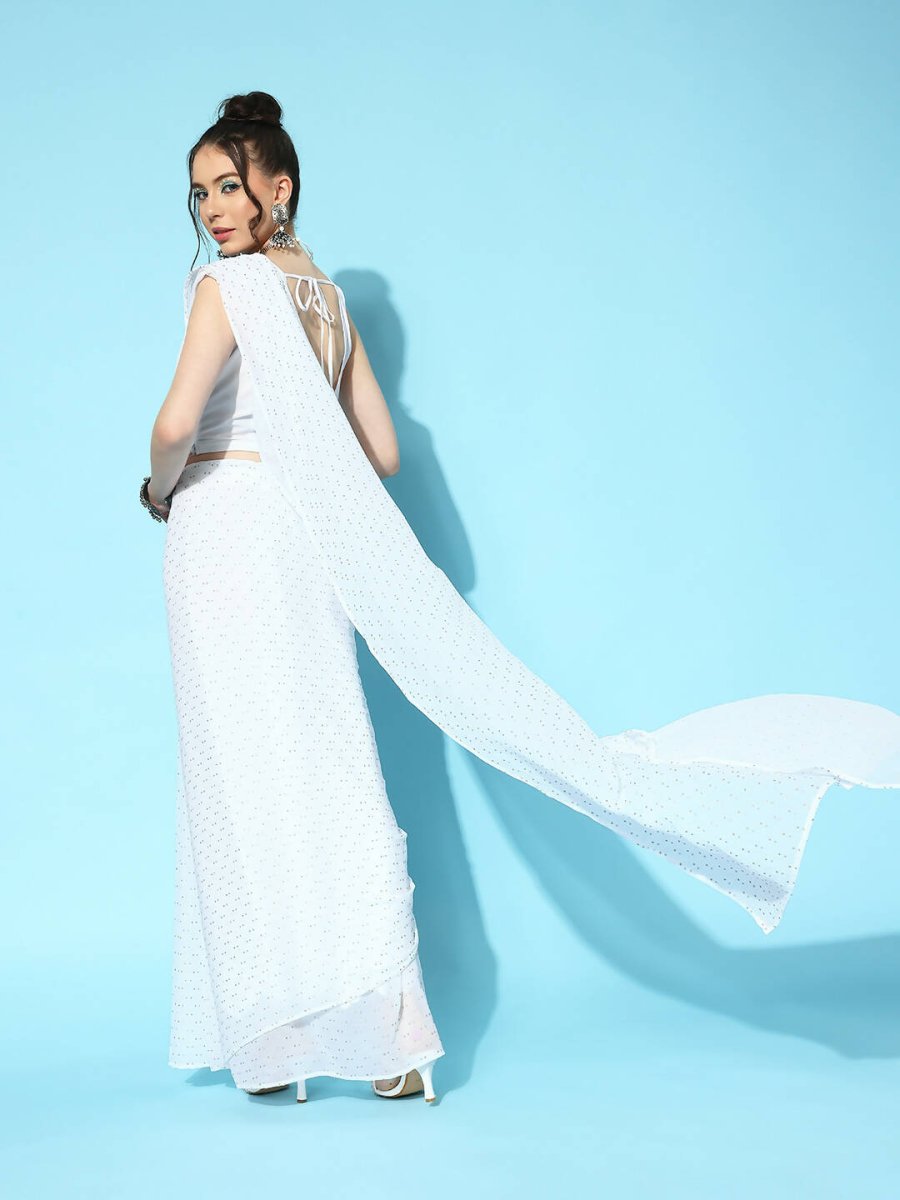 Ahalyaa Women's Traditional wear Saree - White - Distacart