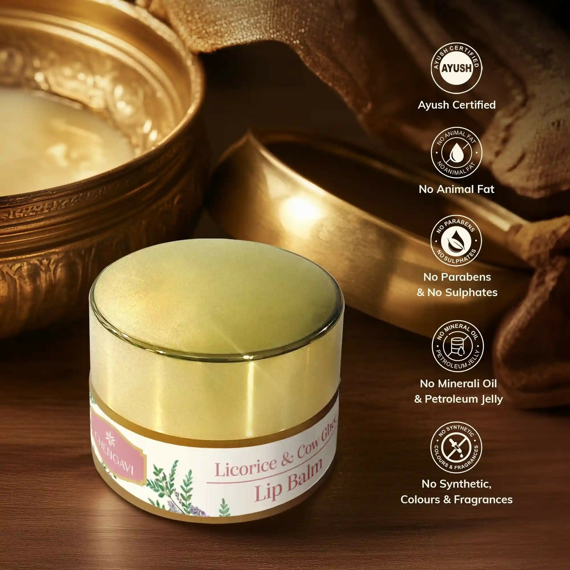 Chengavi Licorice & Cow Ghee Lip Balm - Distacart