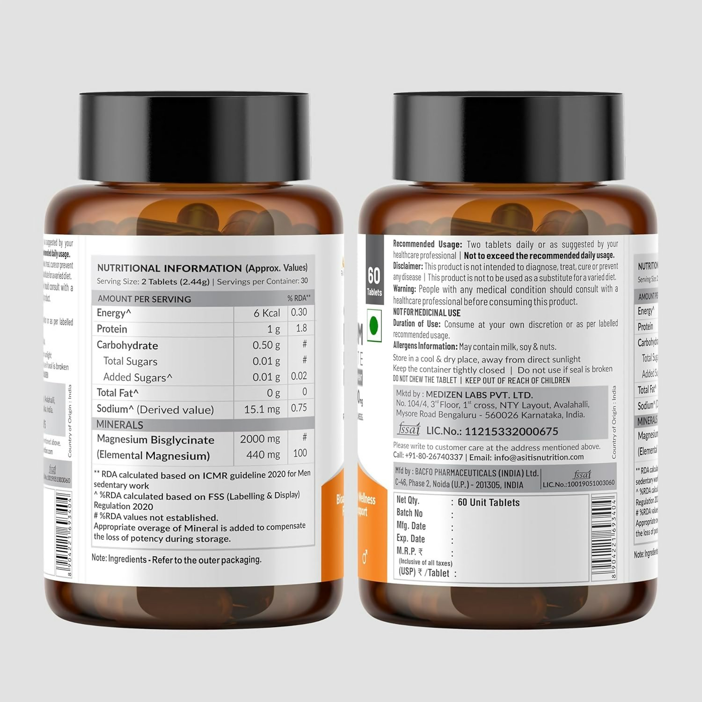 As-It-Is Atom Magnesium Bisglycinate Chelated Veg Tablets - Distacart