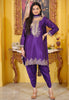 Lehenga Mart Designer Chinon Dhoti Suit With Sequence Embroidered Work - Purple - Distacart