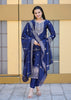 Lehenga Mart Designer Chinon Suit With Coding Sequence Embroidered Work - Blue - Distacart