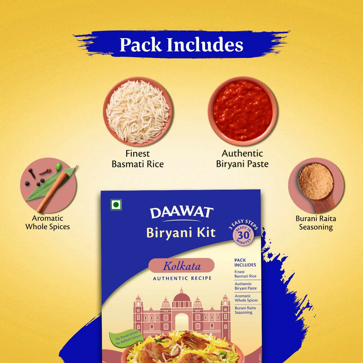 Daawat Biryani Kit Kolkata - Authentic Recipe - Distacart