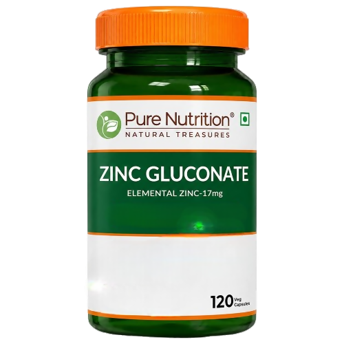 Pure Nutrition Zinc Gluconate | Veg Capsules