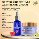 Thumbnail for Ivory Natural Grey Combo For Beard - Serum & Cream For Rejuvenates Natural Beard Shade And Supports Natural Black Color - Distacart