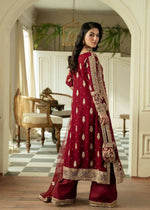 Thumbnail for Joban Fashion Red Palazzo Georgette Thread & Sequence With Pearl work