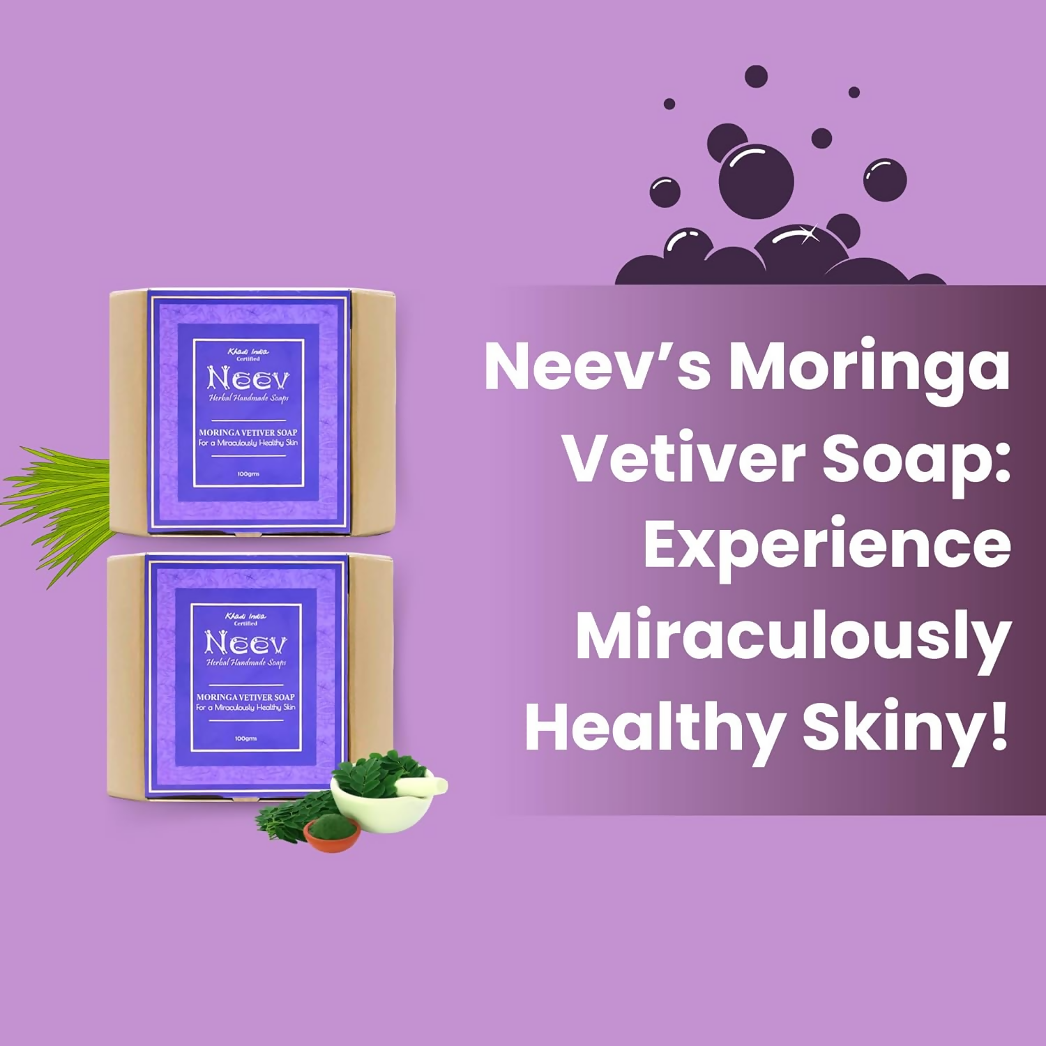 Neev Herbal Handmade Soaps Moringa Vetiver Soap - Distacart