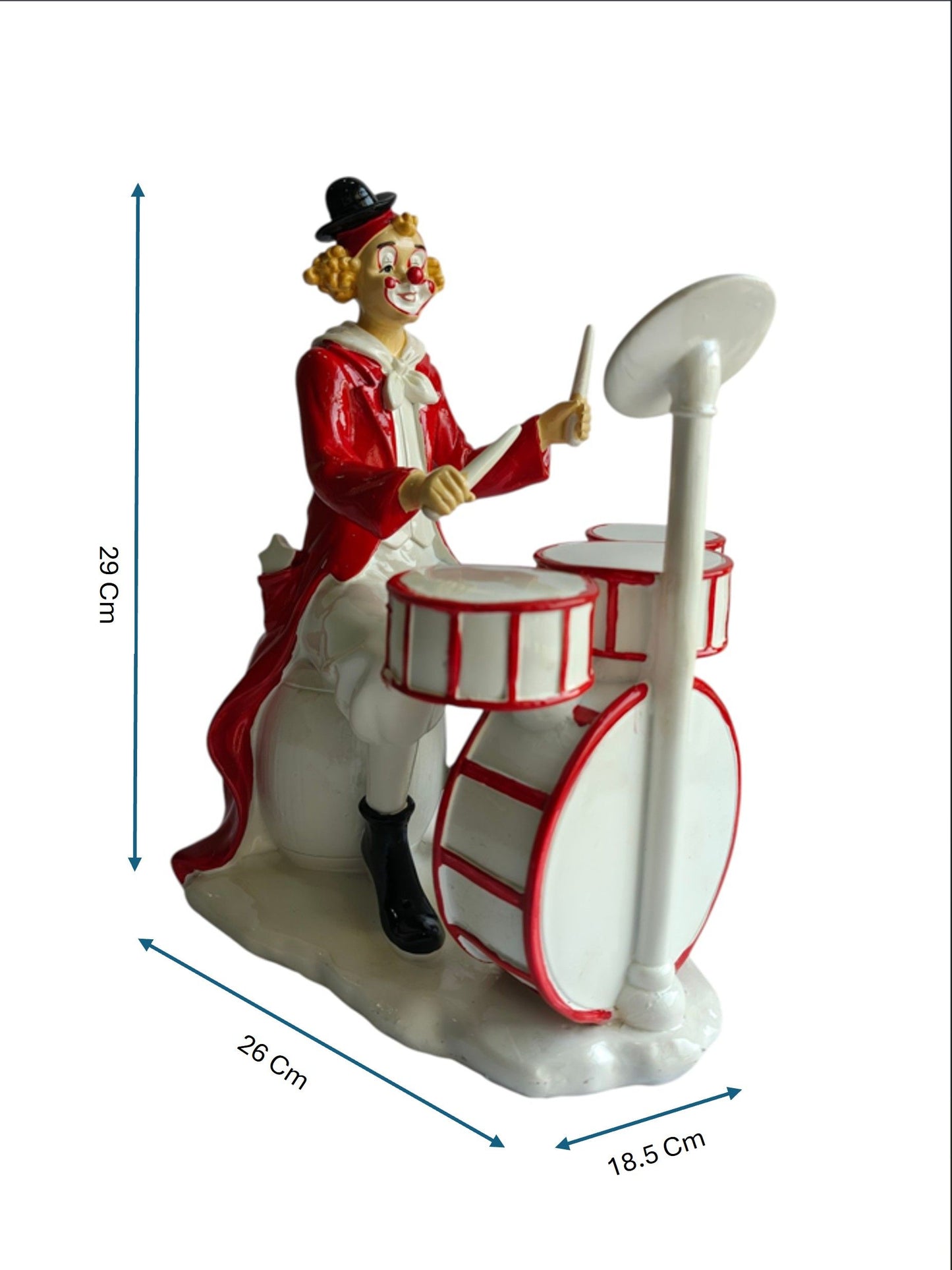 Sun Mun Decors Drummer Band Clown Figurine